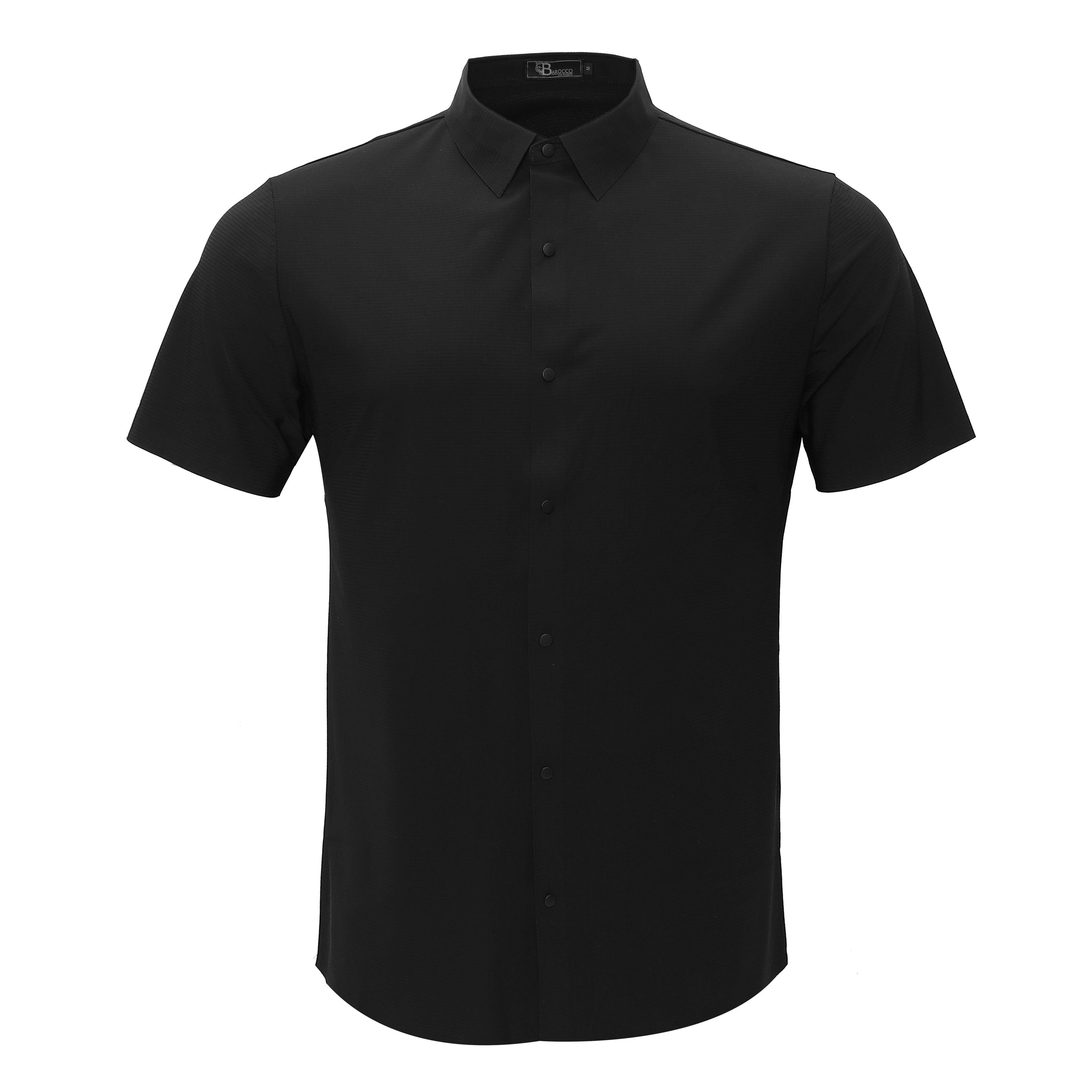 Soft Whispers Short Sleeve Button-Up Shirt BLACK
