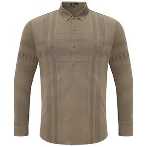 Noble Knight Plaid Button-Up KHAKI - Dudes Boutique