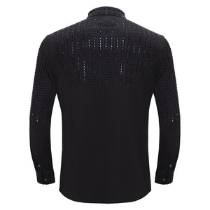 Crystal Classic Button-Up Shirt BLACK/BLACK - Dudes Boutique