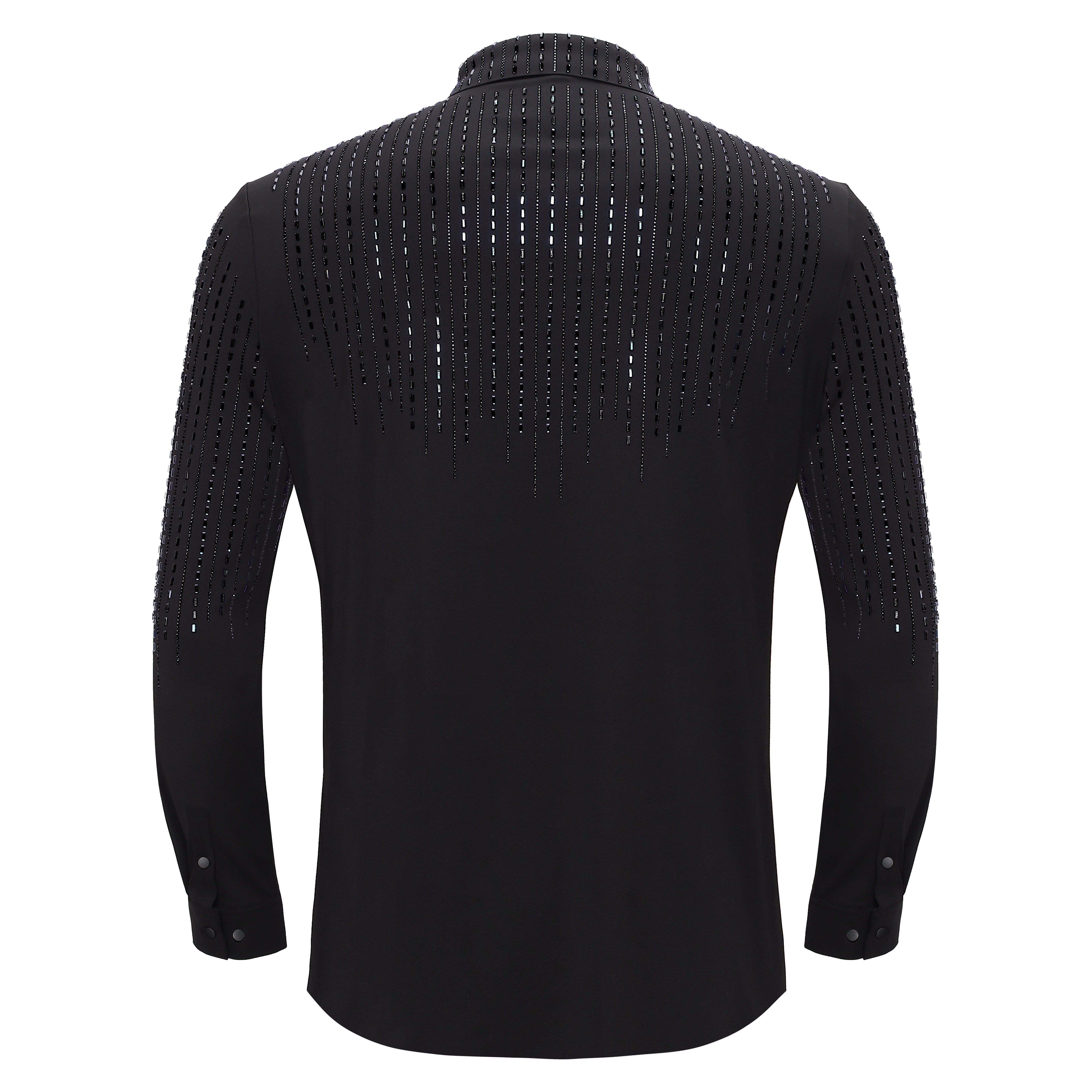 Crystal Classic Button-Up Shirt BLACK/BLACK - Dudes Boutique