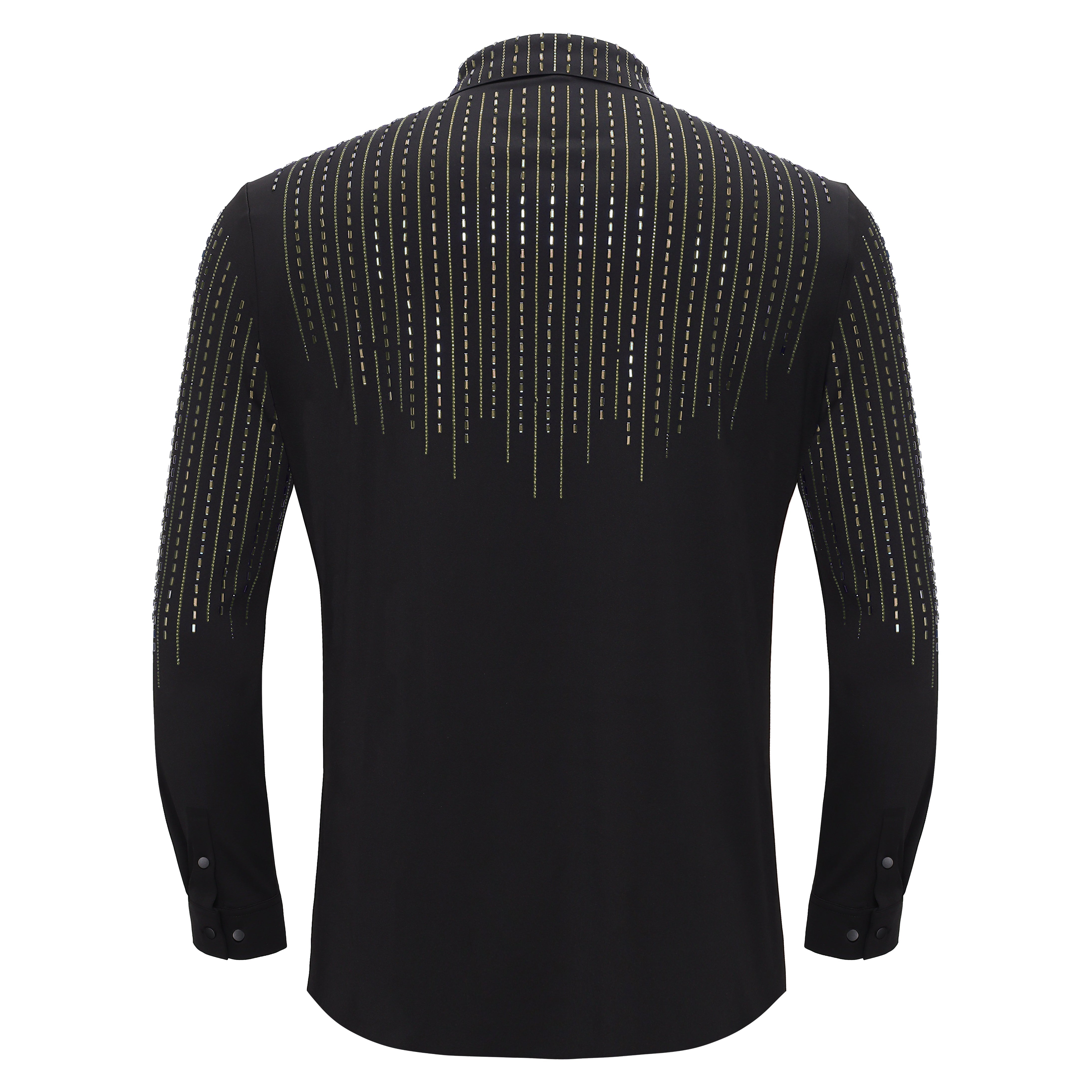 Crystal Classic Button-Up Shirt BLACK/GOLD - Dudes Boutique