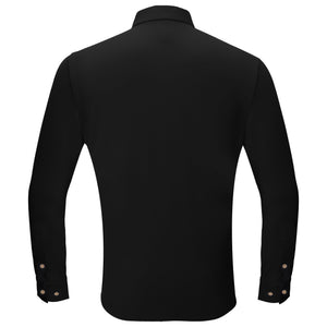 Crystal Flex Button-Up Shirt BLACK/GOLD - Dudes Boutique