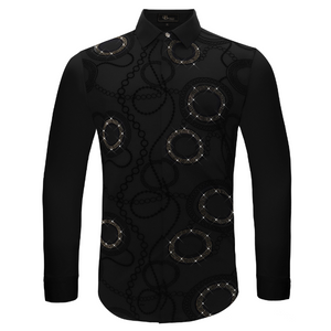 Ring Mastery Button-Up Shirt BLACK - Dudes Boutique