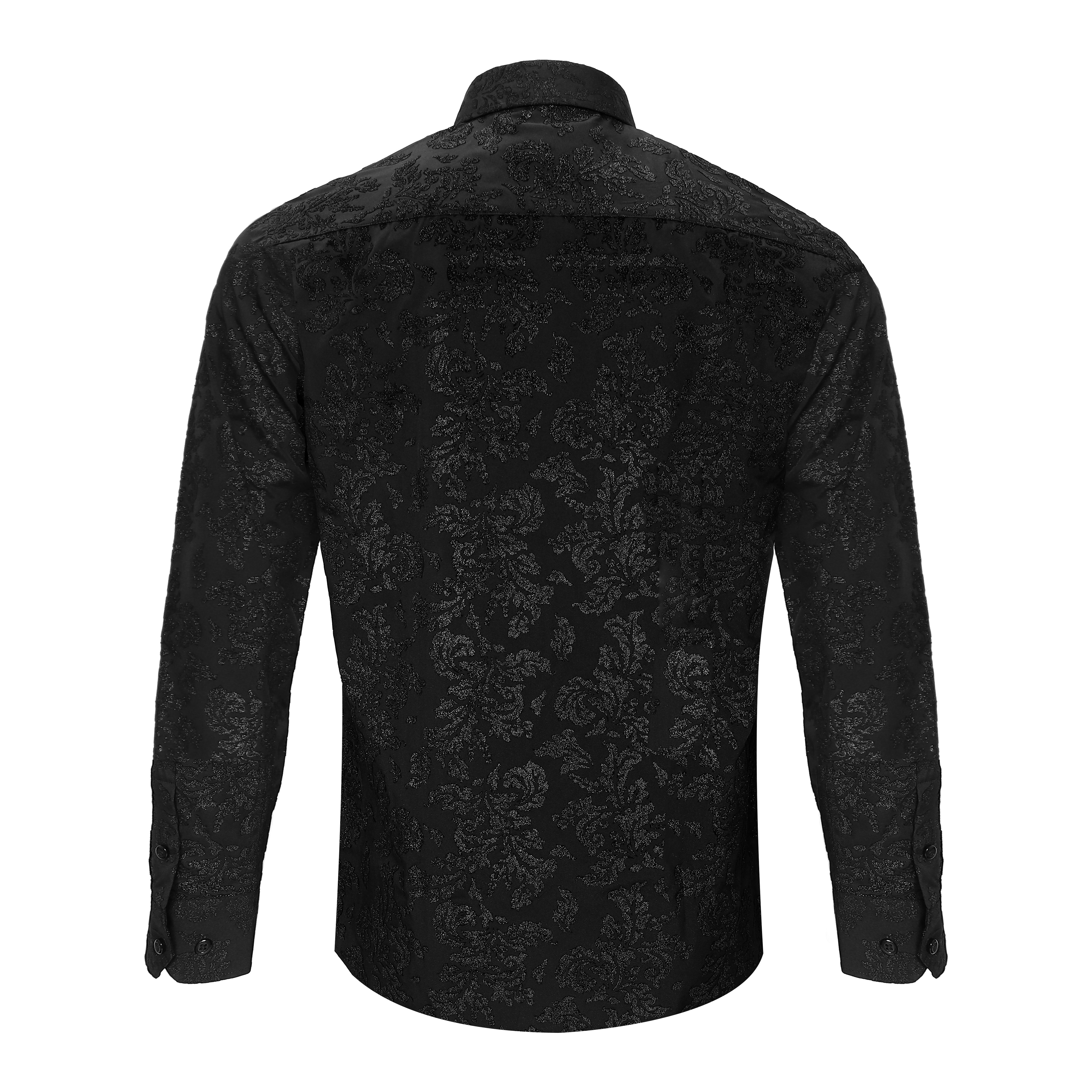 Cool Confidence Button-Up Shirt BLACK - Dudes Boutique
