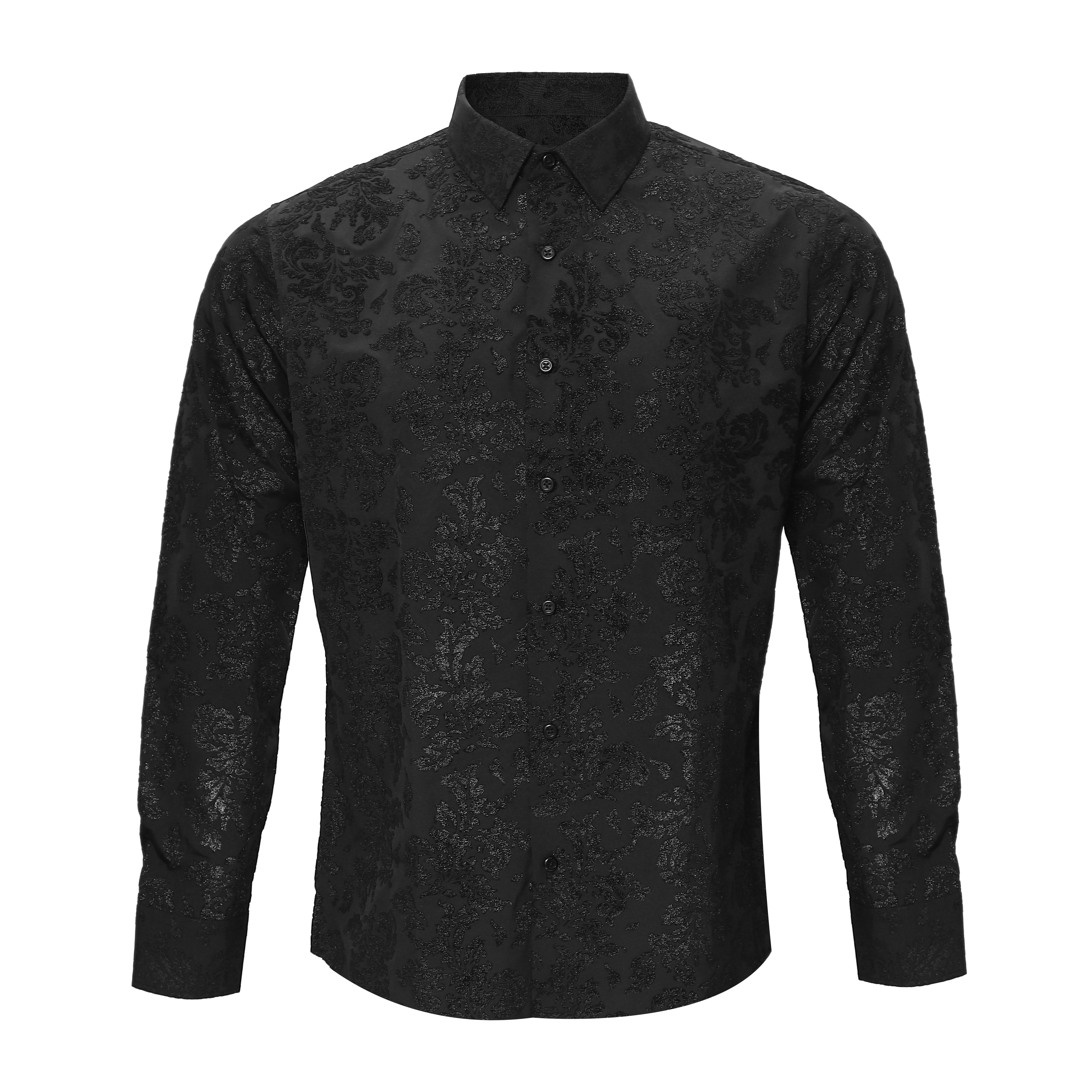 Cool Confidence Button-Up Shirt BLACK - Dudes Boutique