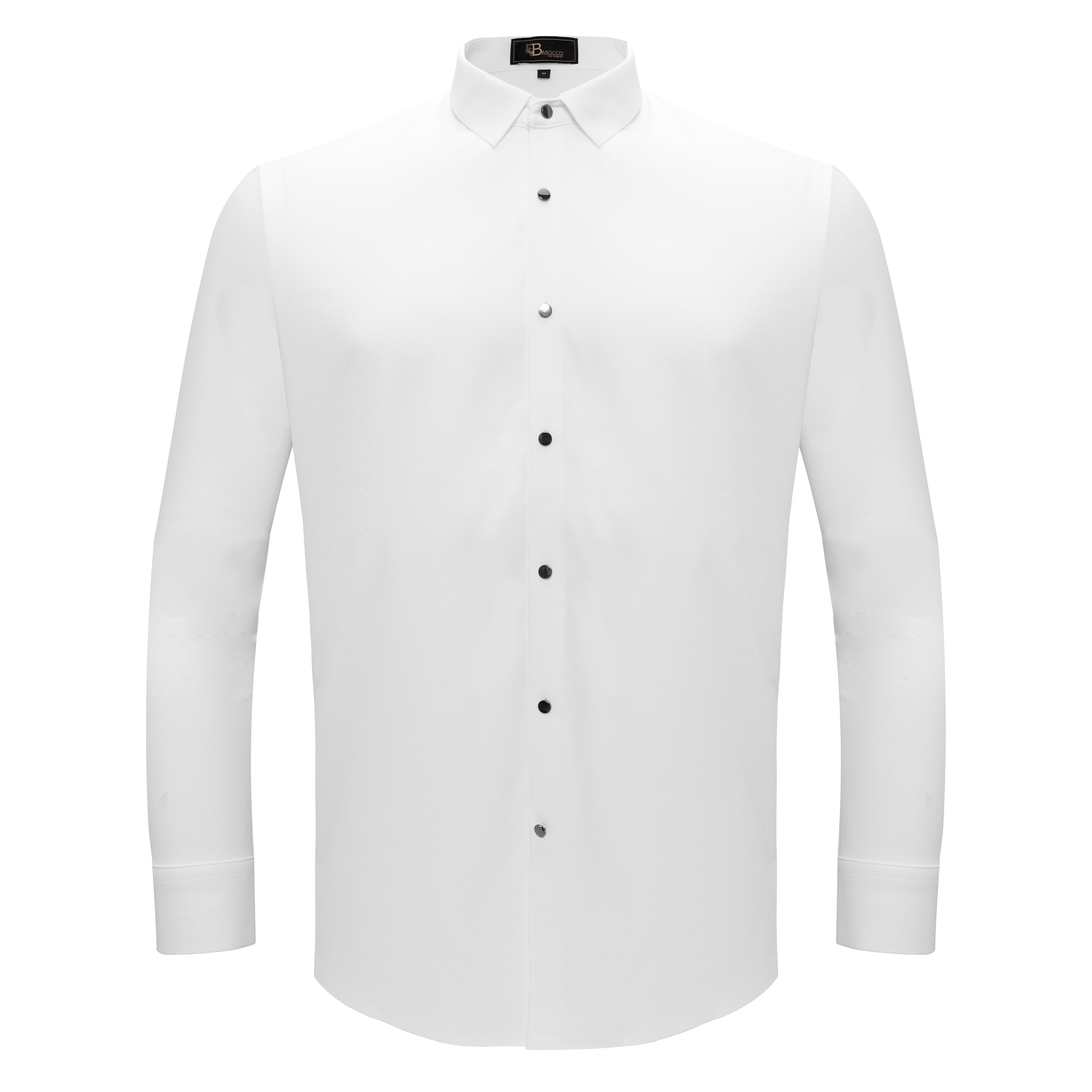 Silver Sophistication Button-Up Shirt WHITE - Dudes Boutique