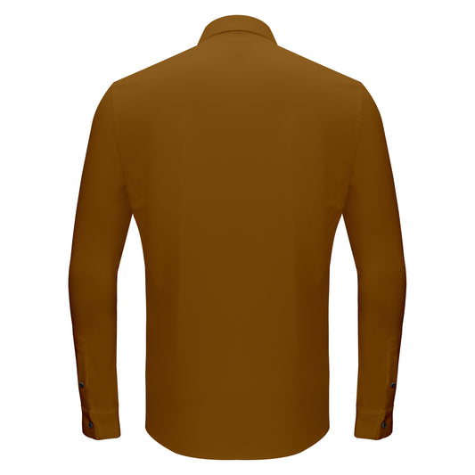 Silver Sophistication Button-Up Shirt KHAKI - Dudes Boutique