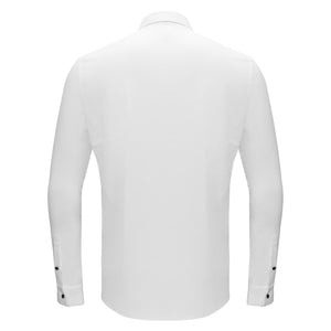 Silver Sophistication Button-Up Shirt WHITE - Dudes Boutique