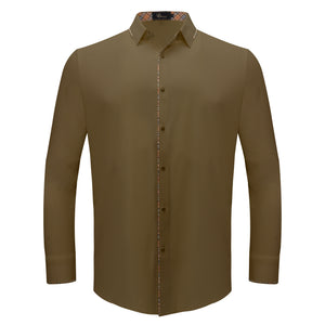 Modern Class Button up shirt KHAKI - Dudes Boutique