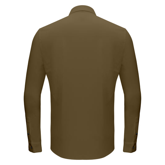 Power Move Button-Up Shirt KHAKI - Dudes Boutique