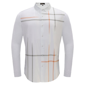 Checkmate Plaid Button-Up Shirt WHITE - Dudes Boutique