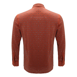 Sharp Armor Button-Up Shirt BRICK/GUN - Dudes Boutique
