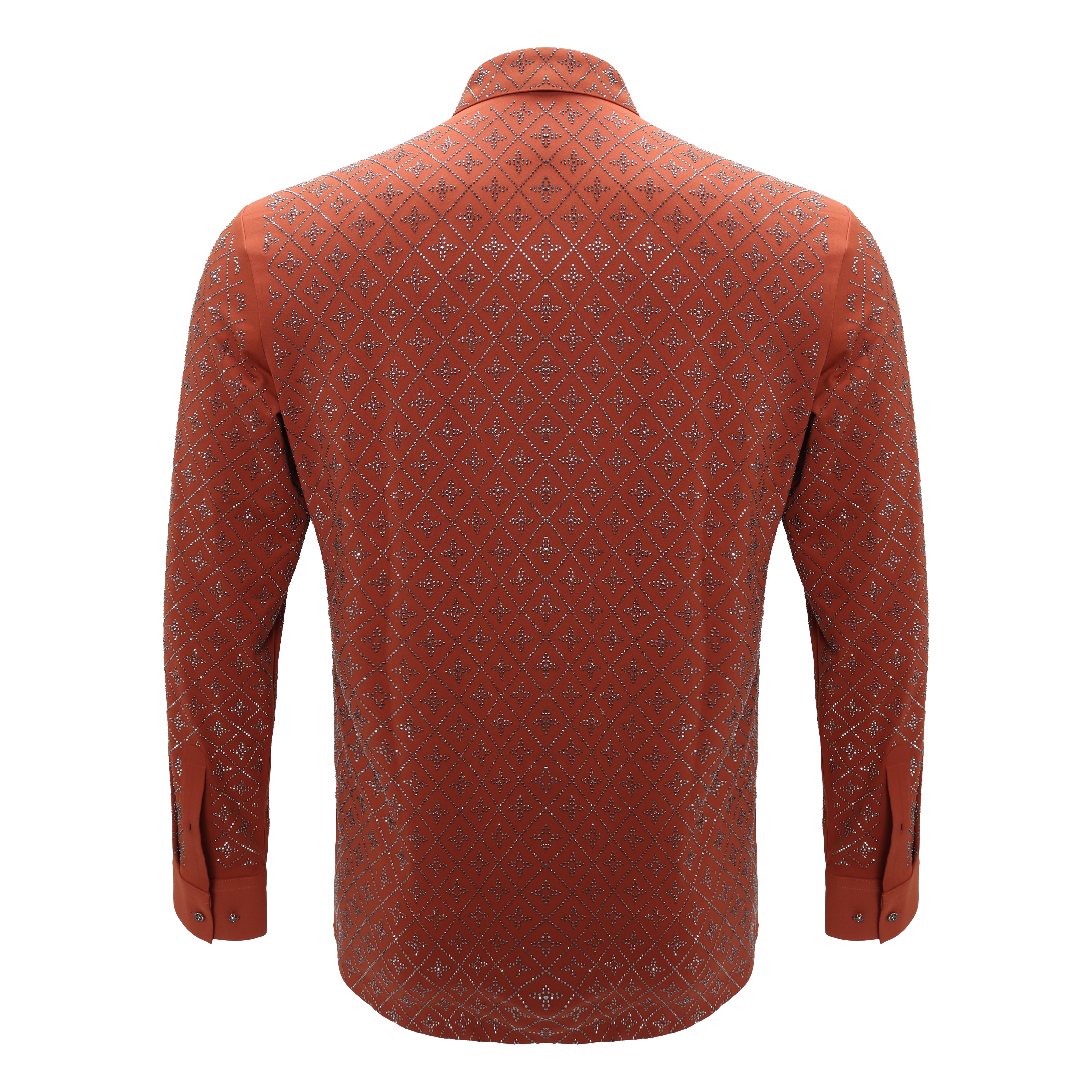 Sharp Armor Button-Up Shirt BRICK/GUN - Dudes Boutique