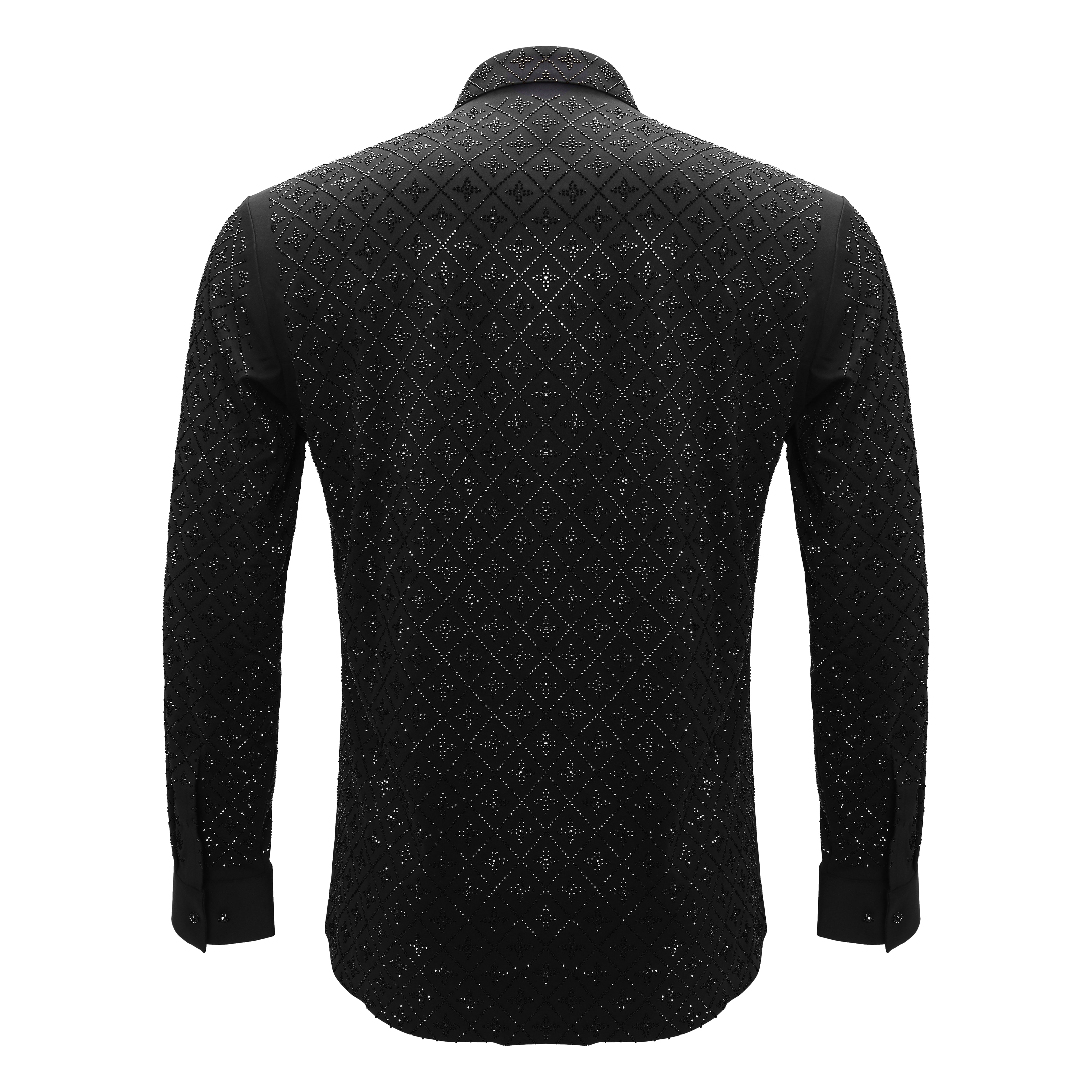 Sharp Armor Button-Up Shirt BLACK/BLACK - Dudes Boutique