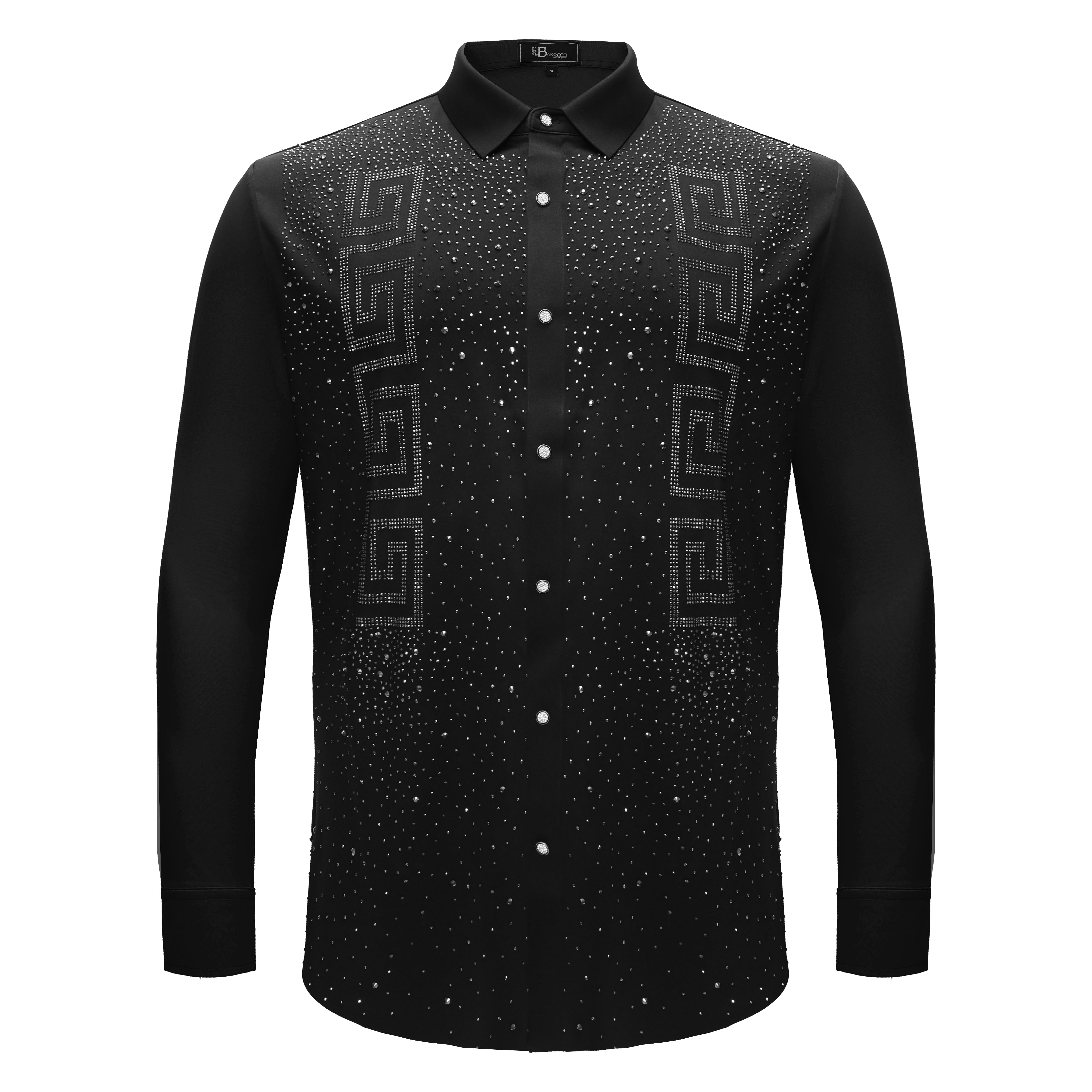 Prime Valor Button-Up Shirt BLACK/SILVER - Dudes Boutique