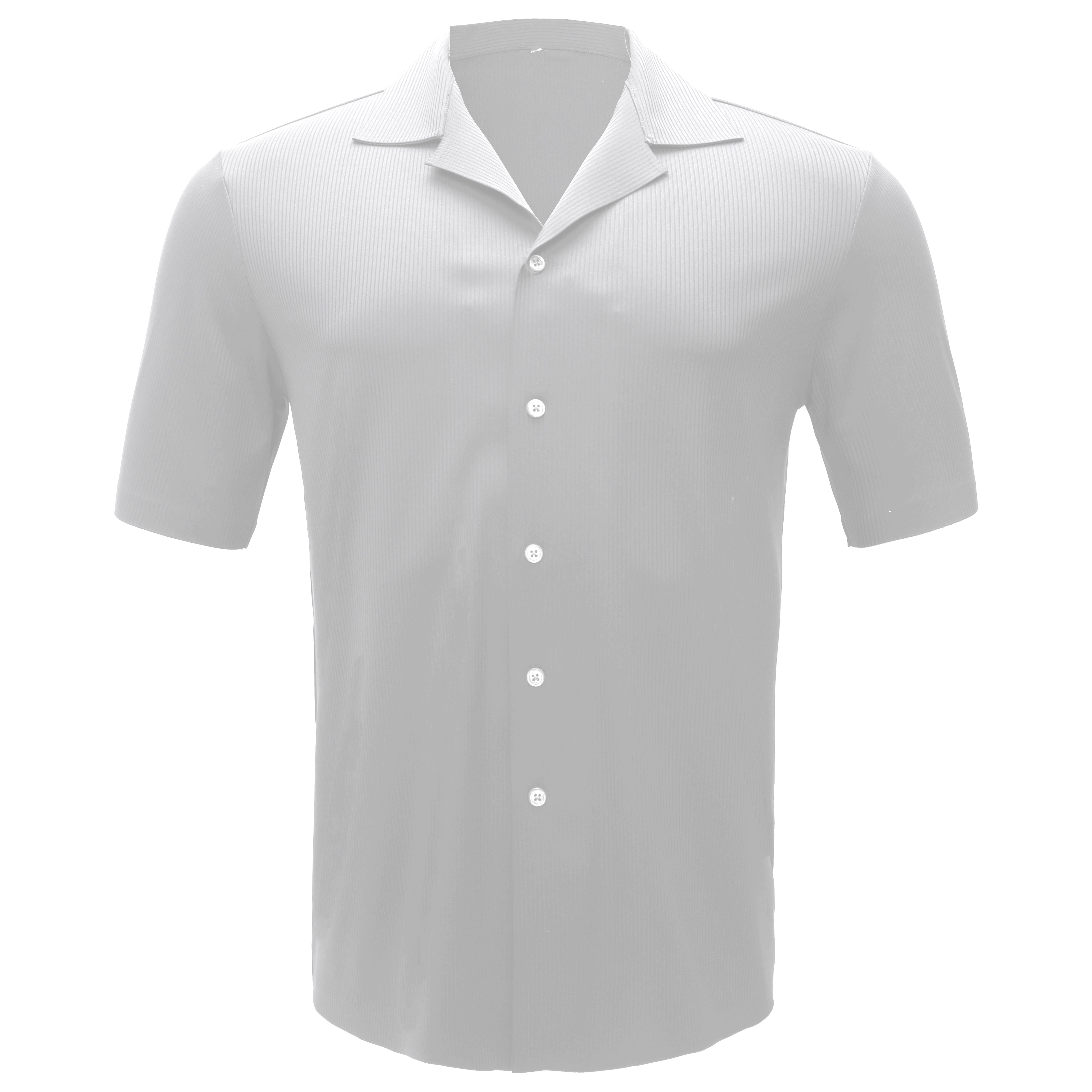Refined Relaxation Short-Sleeved Button-Up Shirt WHITE