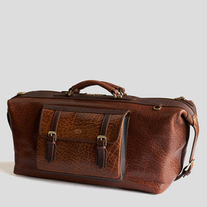 Coronado No.207 CEO Bison Leather Duffle Bag - Walnut - Dudes Boutique
