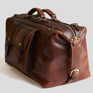 Coronado No.207 CEO Bison Leather Duffle Bag - Walnut - Dudes Boutique