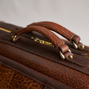 Coronado No.207 CEO Bison Leather Duffle Bag - Walnut - Dudes Boutique