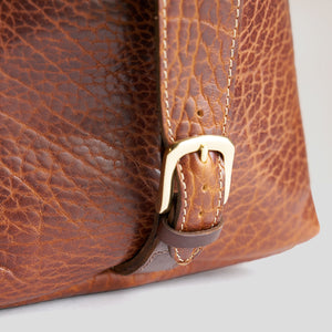 Coronado No.207 CEO Bison Leather Duffle Bag - Walnut - Dudes Boutique