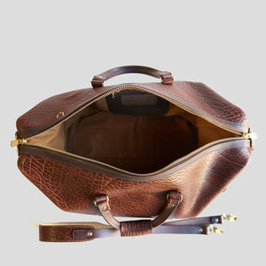 Coronado No.105 Bison Leather Duffle Bag - Walnut - Dudes Boutique