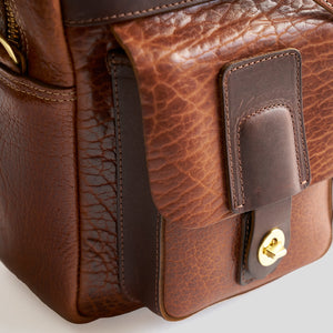 Coronado No. 200 CEO Bison Leather Briefcase - Walnut - Dudes Boutique