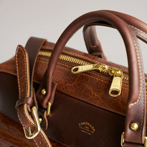 Coronado No. 200 CEO Bison Leather Briefcase - Walnut - Dudes Boutique