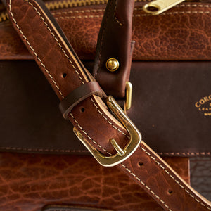 Coronado No. 200 CEO Bison Leather Briefcase - Walnut - Dudes Boutique