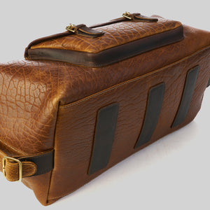 Coronado No.207 CEO Bison Leather Duffle Bag - Walnut - Dudes Boutique