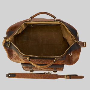 Coronado No.207 CEO Bison Leather Duffle Bag - Walnut - Dudes Boutique