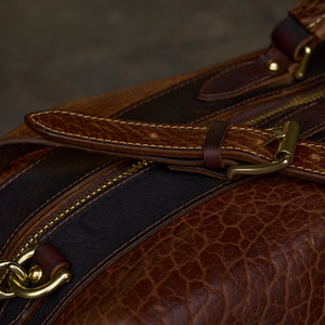 Coronado No.207 CEO Bison Leather Duffle Bag - Walnut - Dudes Boutique