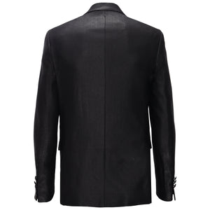 Men’s Elegant Black Textured Blazer BLACK - Dudes Boutique