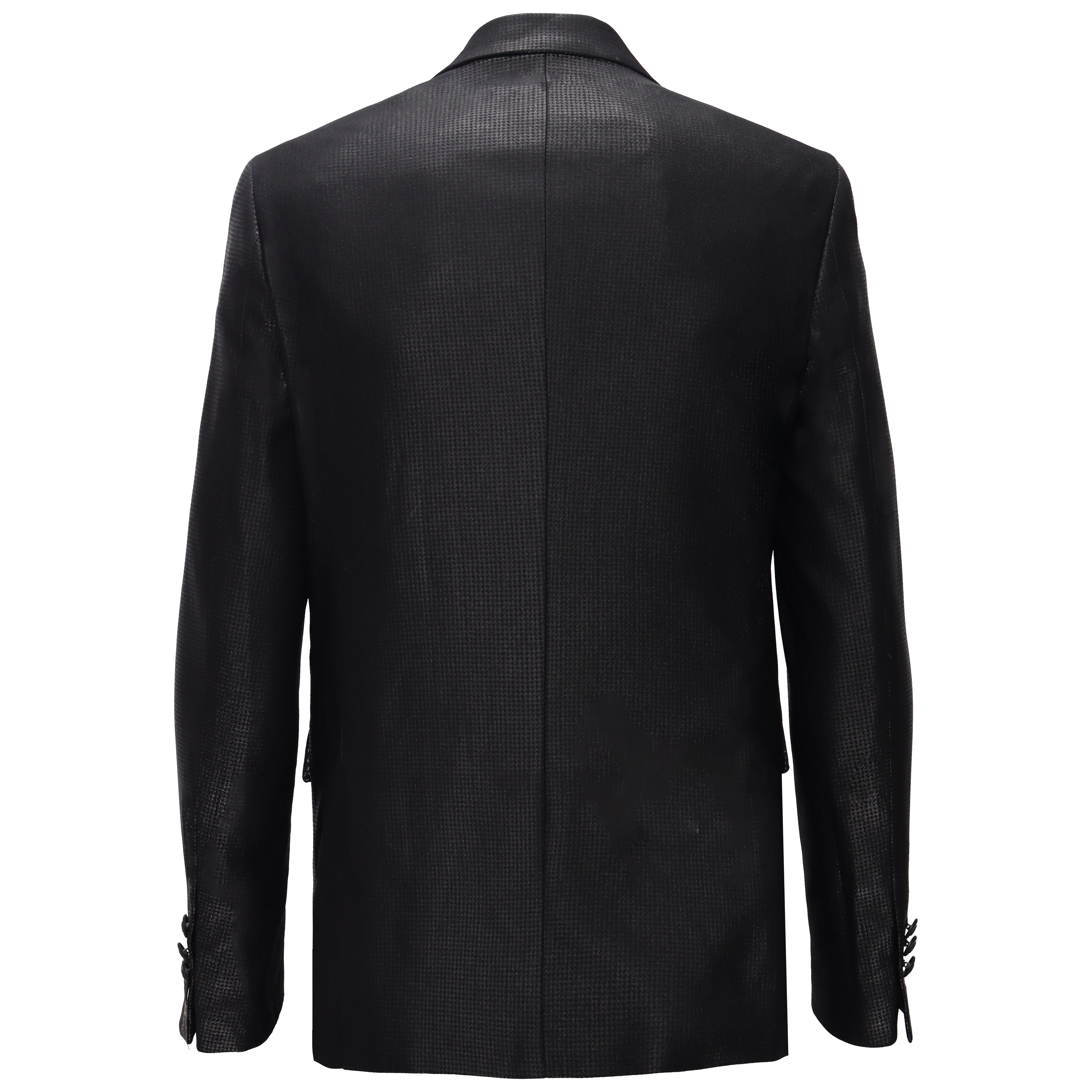 Menās Elegant Black Textured Blazer BLACK - Dudes Boutique
