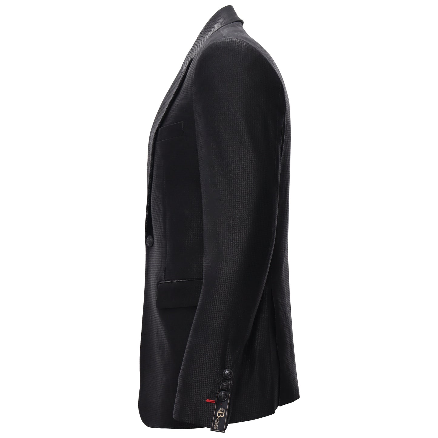 Men’s Elegant Black Textured Blazer BLACK