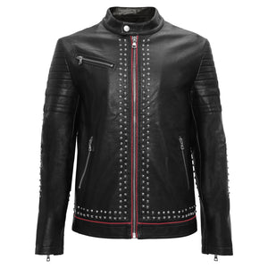 Urban Glimmer PU Leather Moto Jacket BLACK - Dudes Boutique