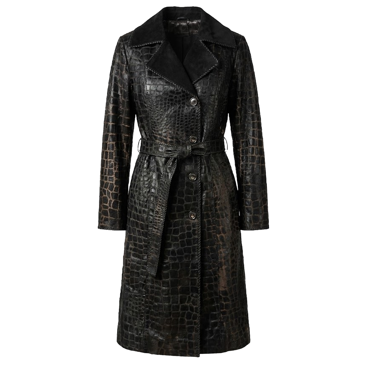 Kashani AMR-50 ladies trench coat in black