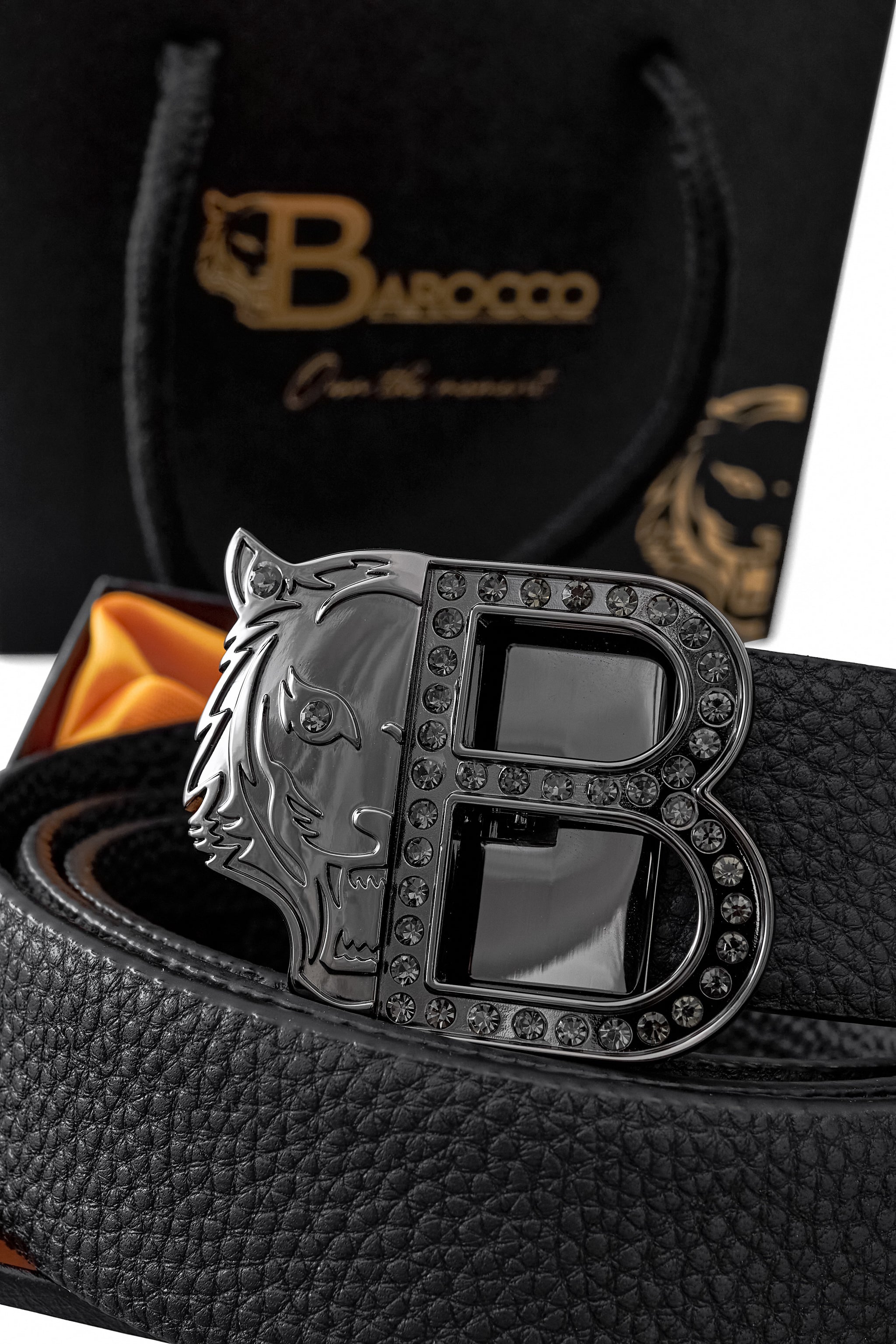 Pebbled Leather Auto BKL Belt – Black Ed. GUN/BLACK