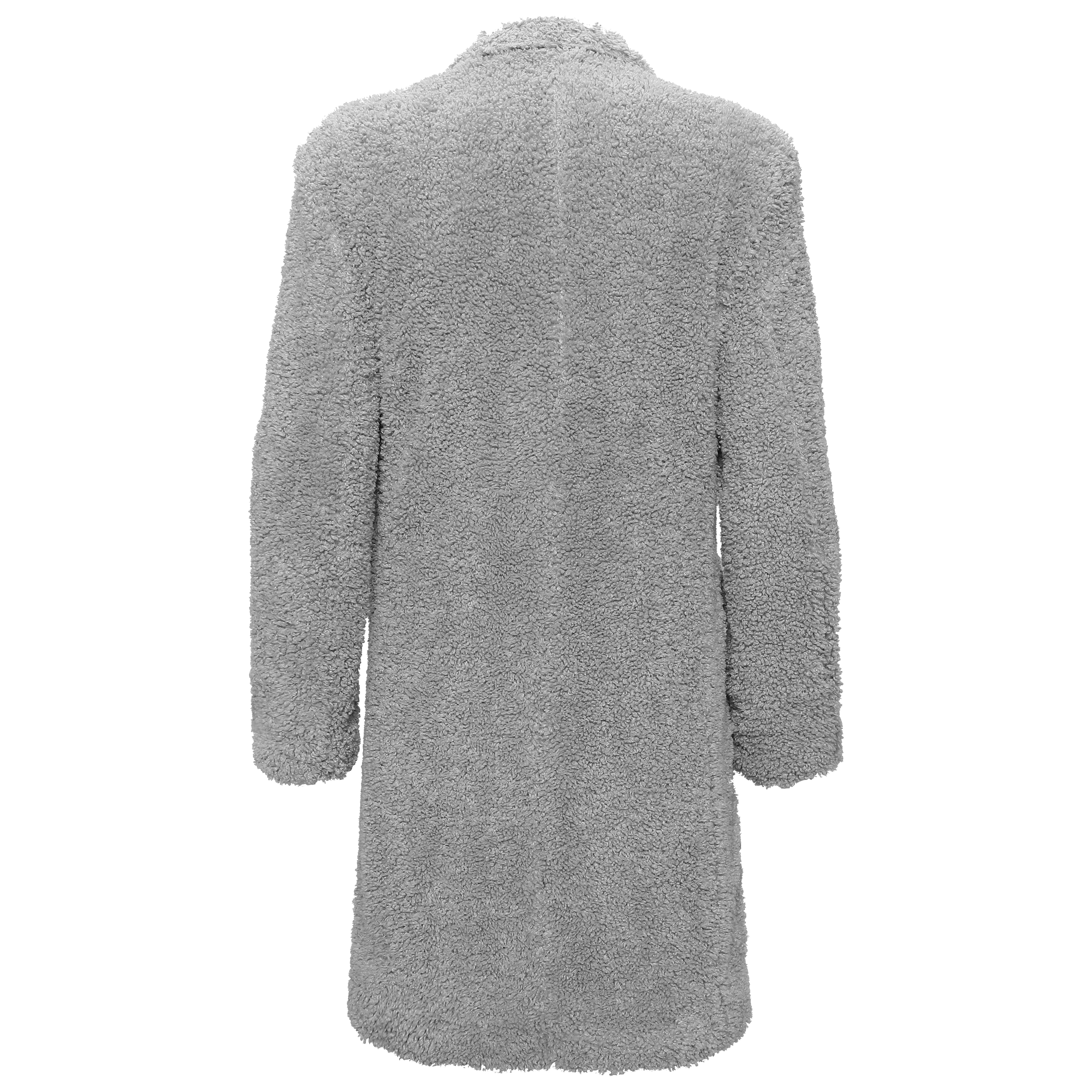 Teddy Comfort Long Coat GREY - Dudes Boutique