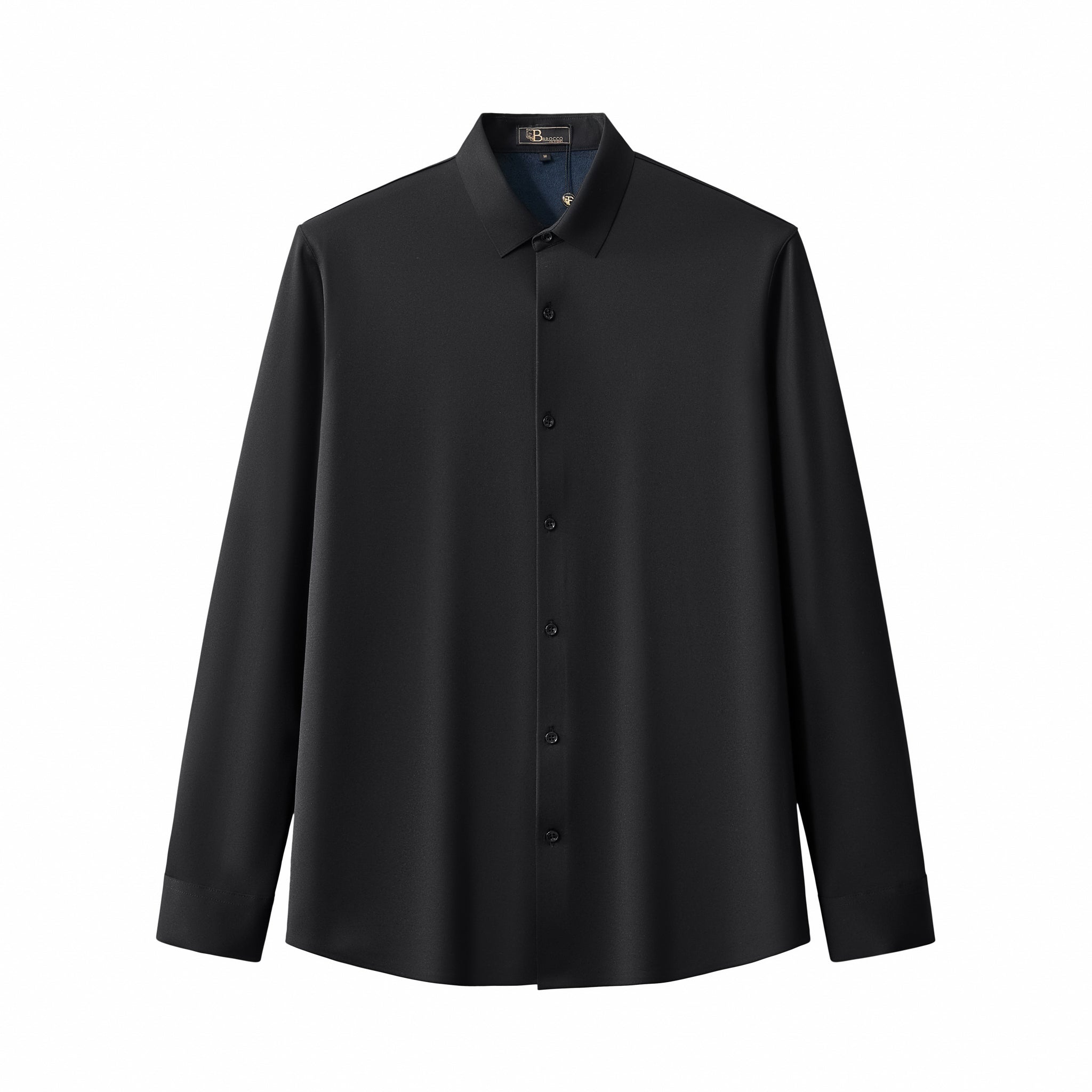 Barocco Velvet Core LS button up Shirt BLACK