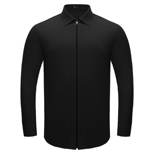 Zenith Zip Shirt BLACK - Dudes Boutique