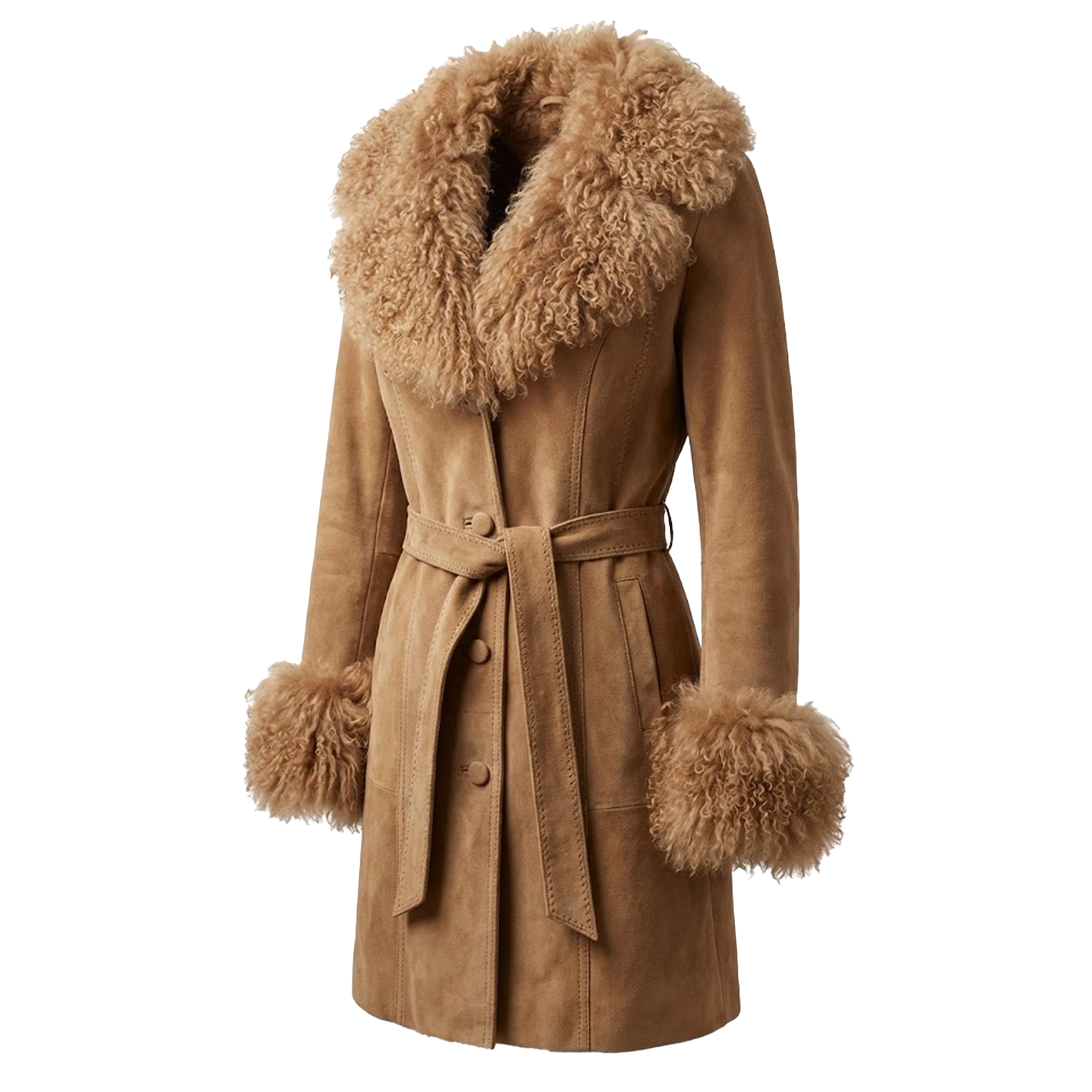 LUCY MONGOLIAN Ladies Shearling Coat