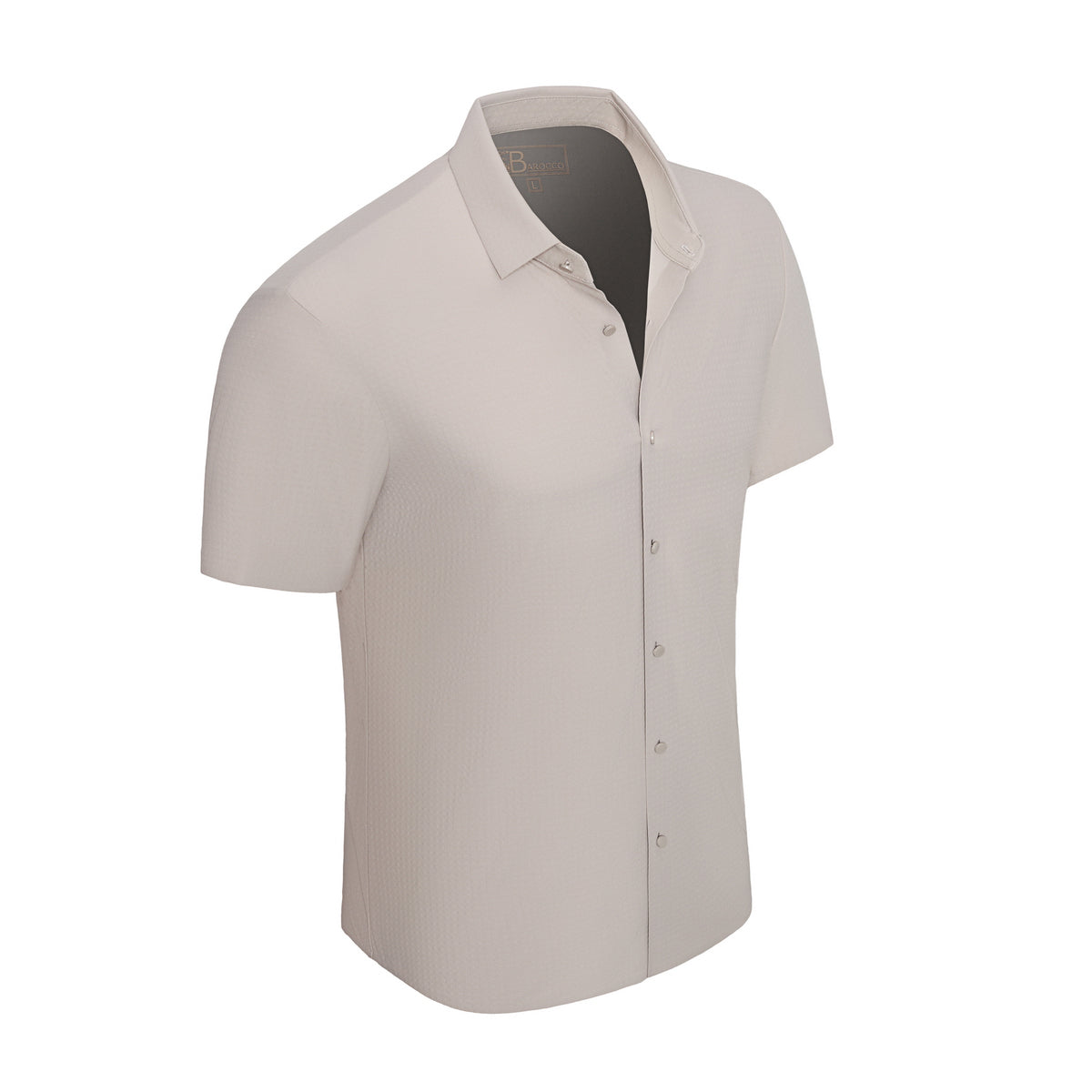 Stitchless Stretch Poplin SS Shirt KHAKI