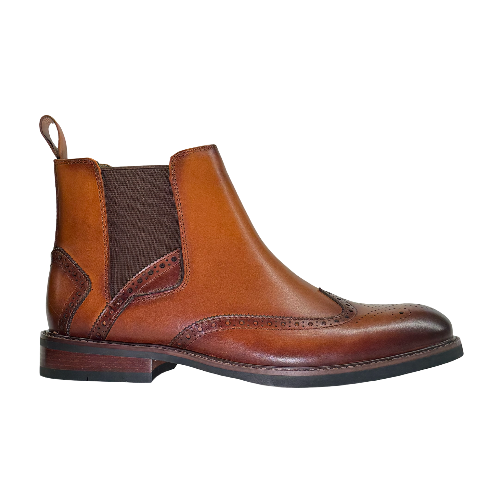 La Milano Skitt Cognac Leather Chelsea Boot