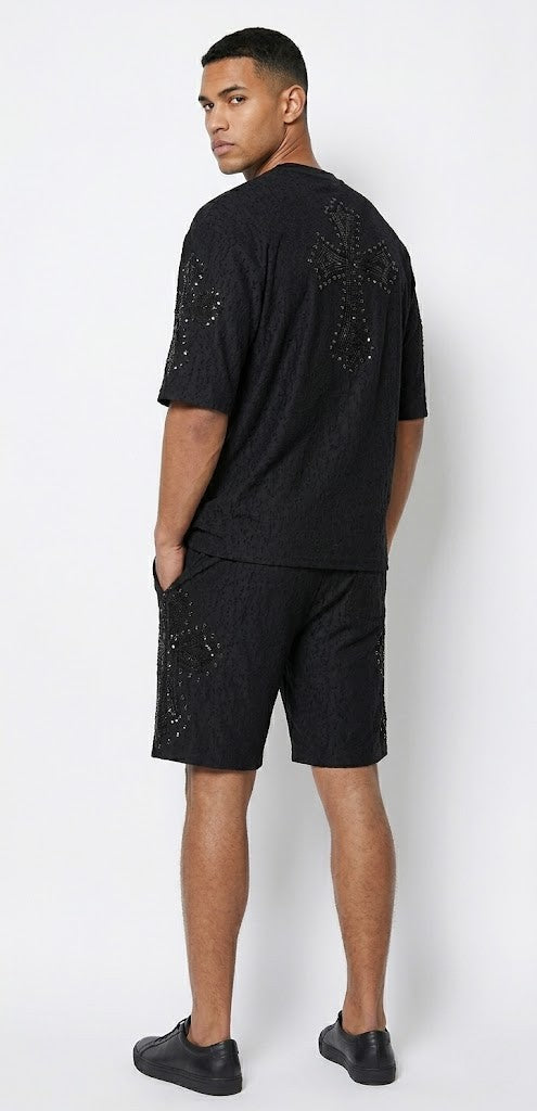 Sanctum Cross Short Set β Century Penthouse BLACK/BLACK