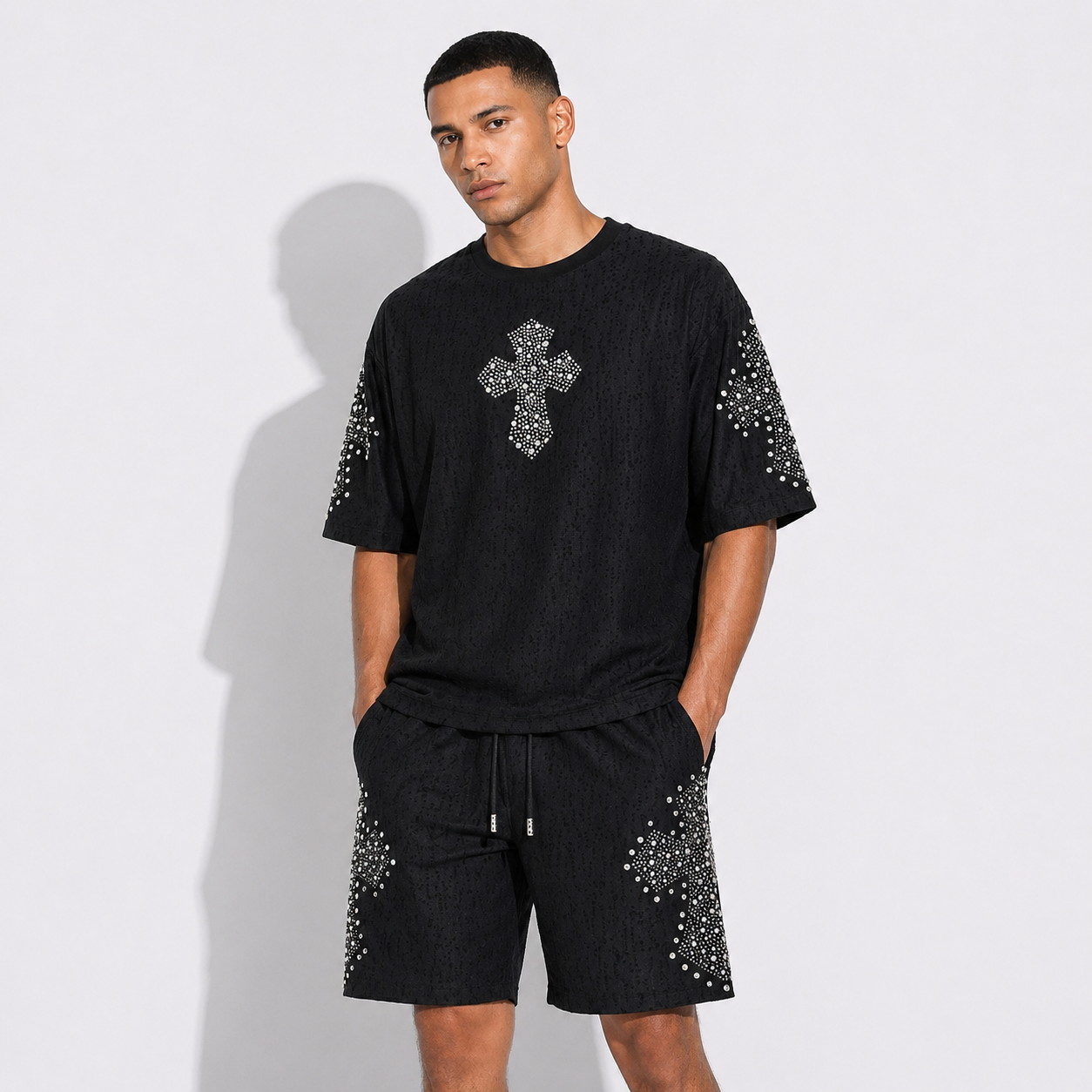Sanctum Cross Short Set β Century Penthouse BLACK/SILVER