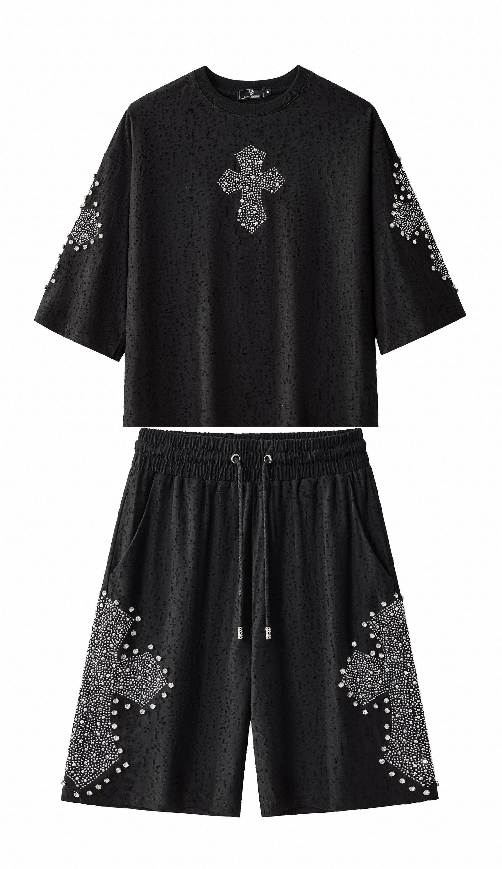 Sanctum Cross Short Set β Century Penthouse BLACK/SILVER