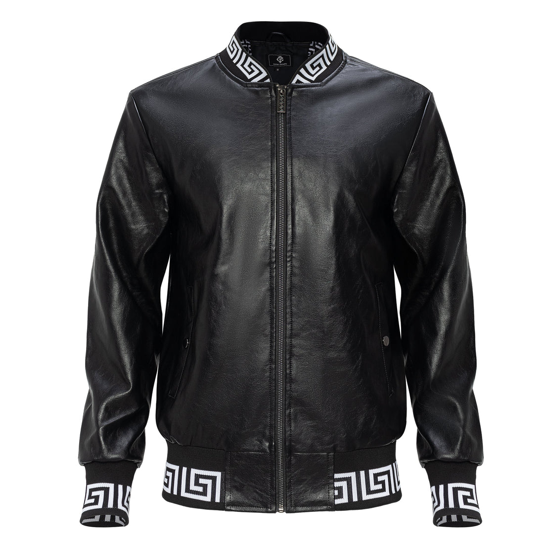 Barocco White Collar PU Bomber - INSTORE