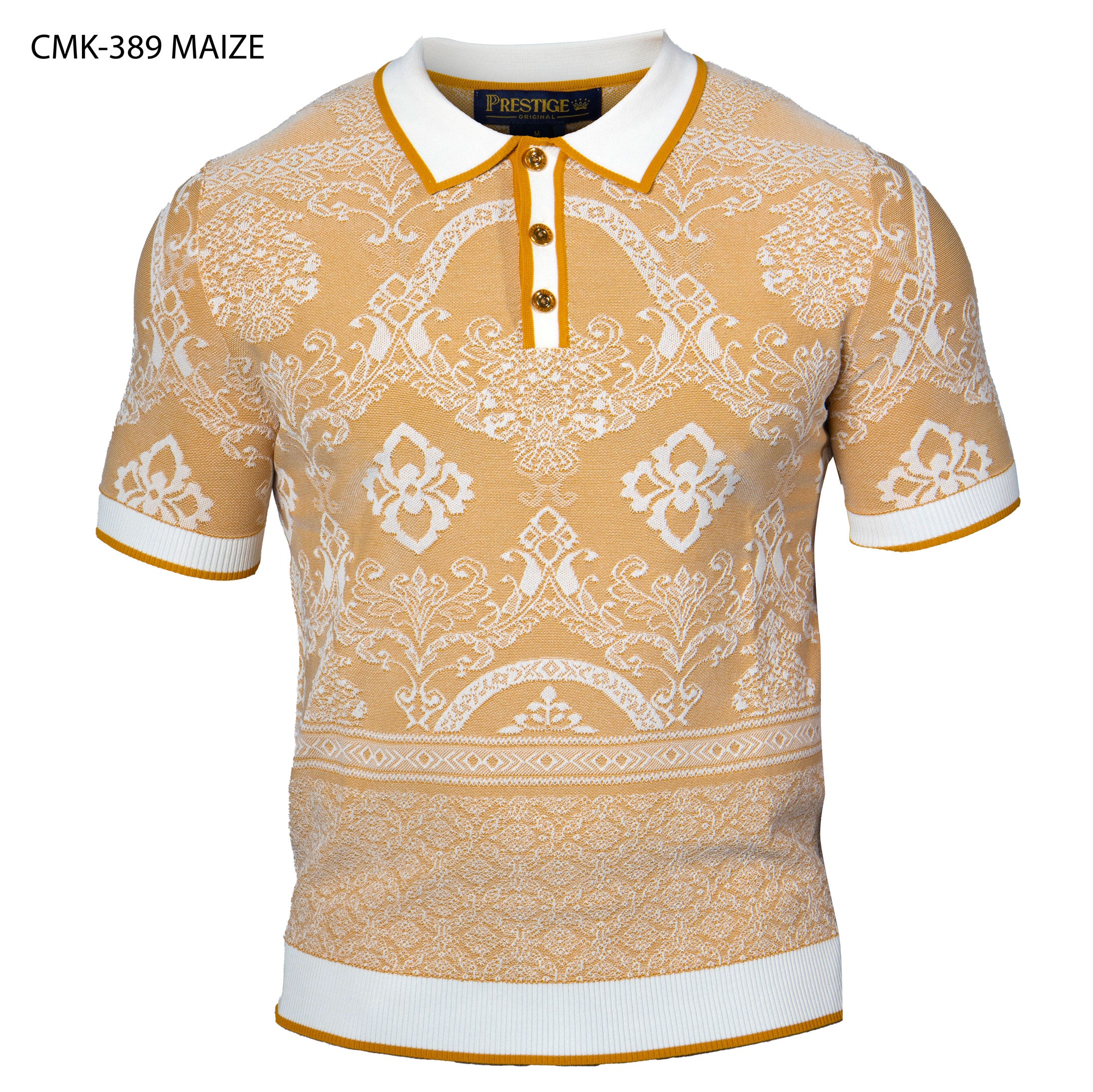 Prestige Maize Baroque Knit Polo - Dudes Boutique