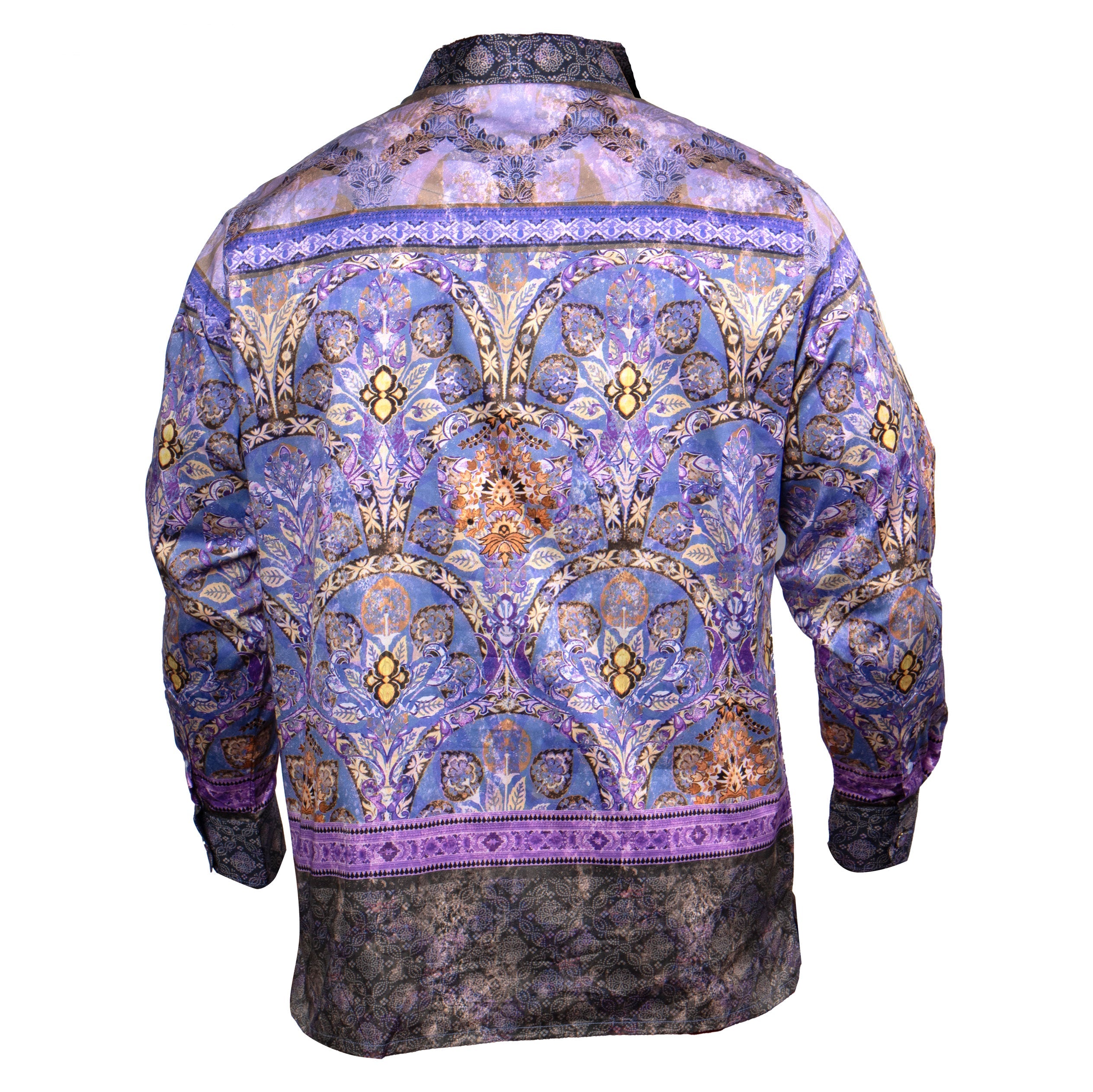 Prestige Lilac Ornamental Motif Button Up Shirt