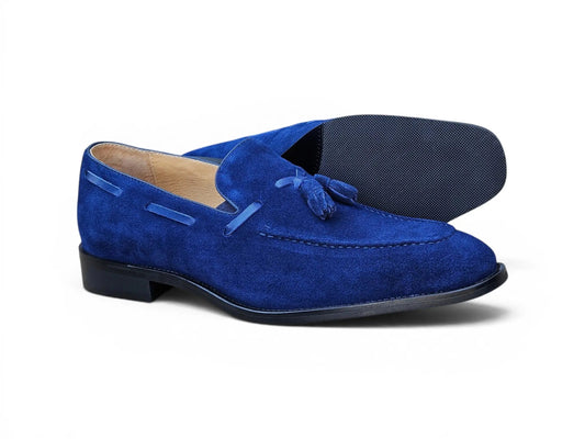 Carrucci Savoy Suede Tassel Loafer - Navy